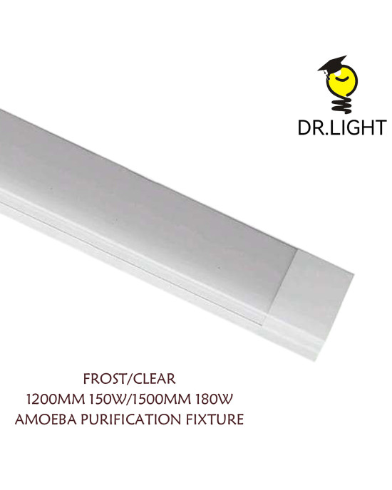 1.2M/1.5M Stainless Steel Frame LED Purification Light, Indoor Dustproof Cleanroom Linear Lamp